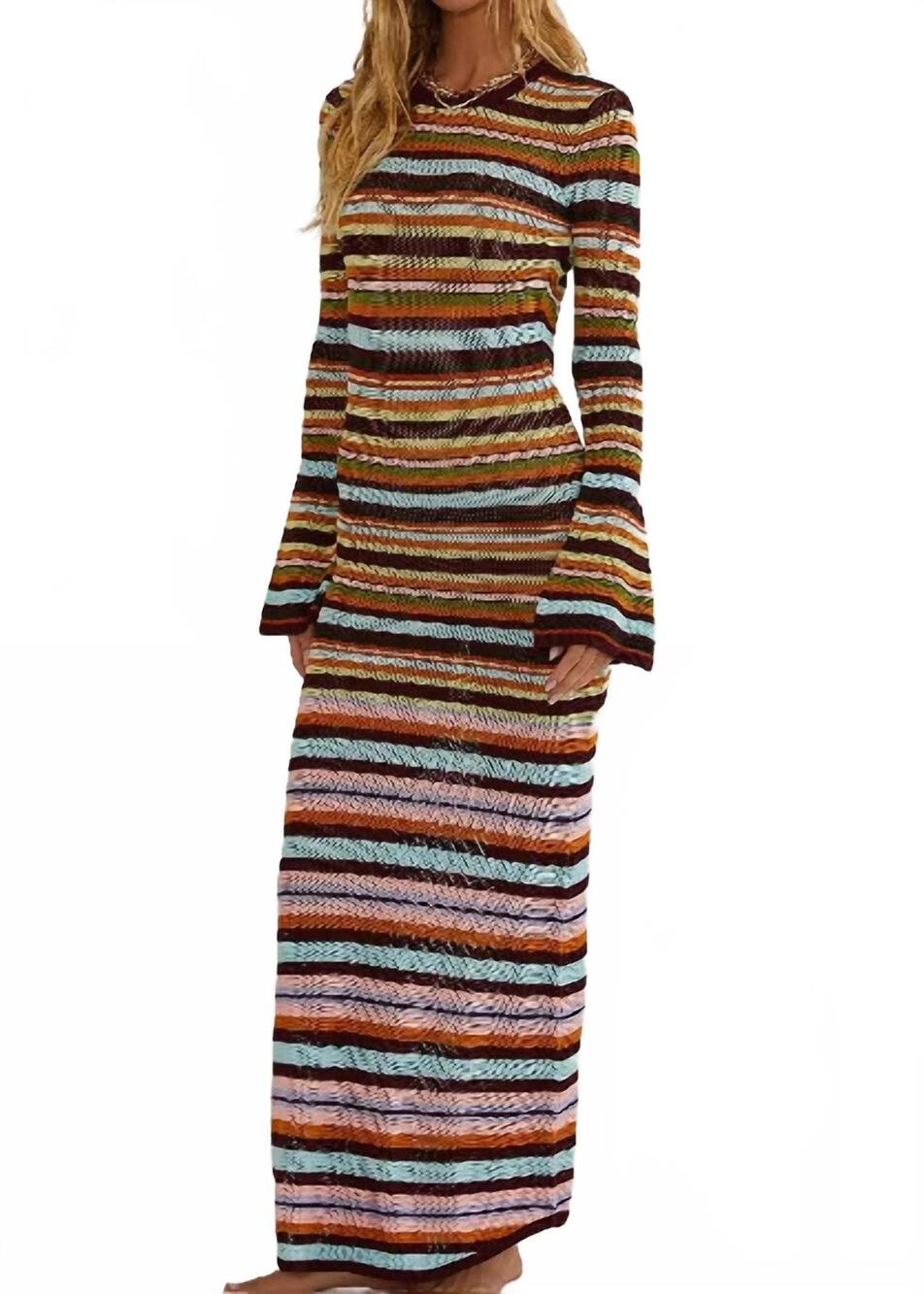 NEW BEACH RIOT jole maxi dress in paradise stripe